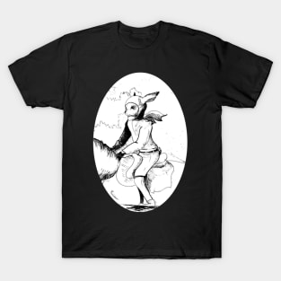 Equestrian inspired bunny - fantasy inspired art and designs T-Shirt